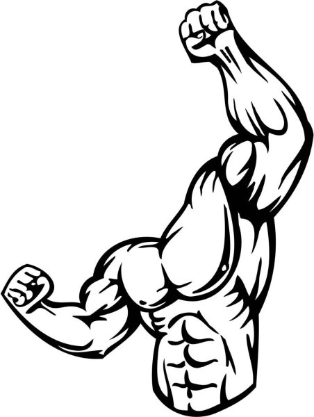 Накаченные руки вектор