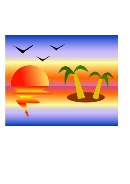 Смайлик закат PNG