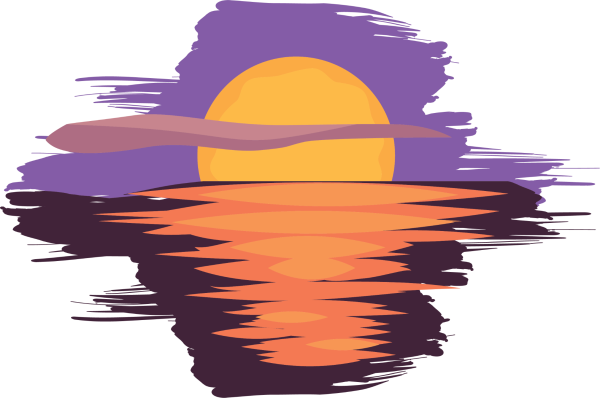 Закат стикер