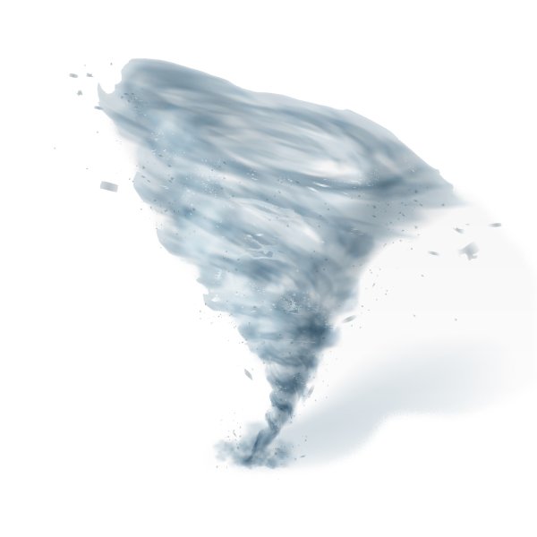 Смерч на белом фоне