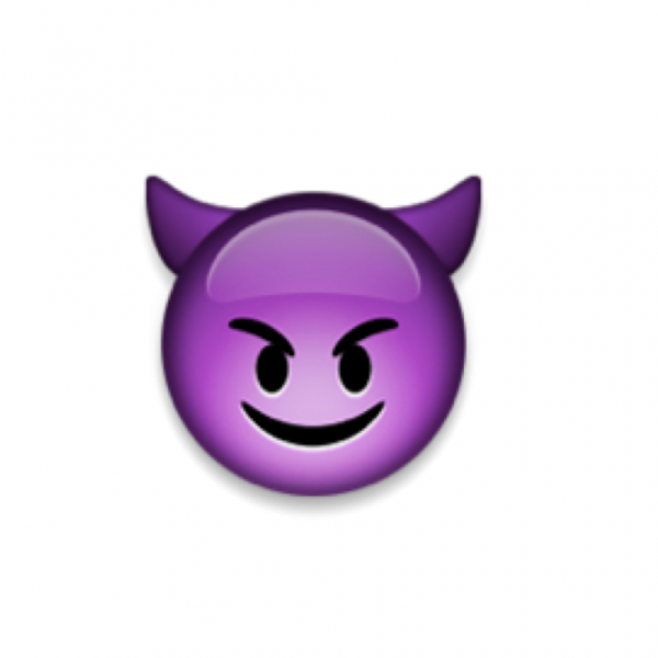Эмодзи фиолетовый чертенок