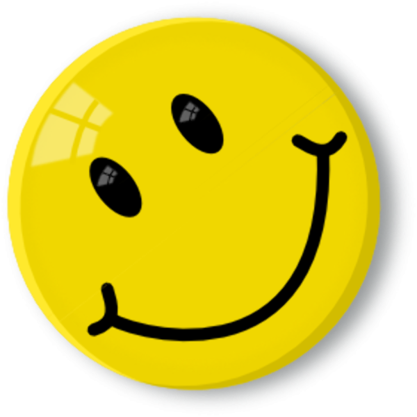 Желтый значок со смайликом