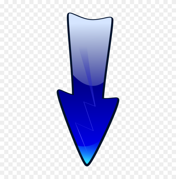 Голубая стрелка вниз