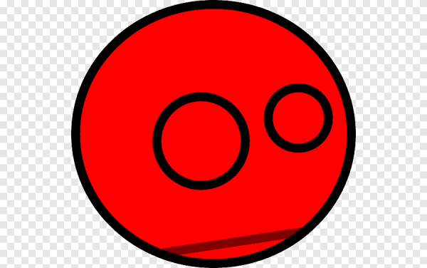 Красный выпуклый круг