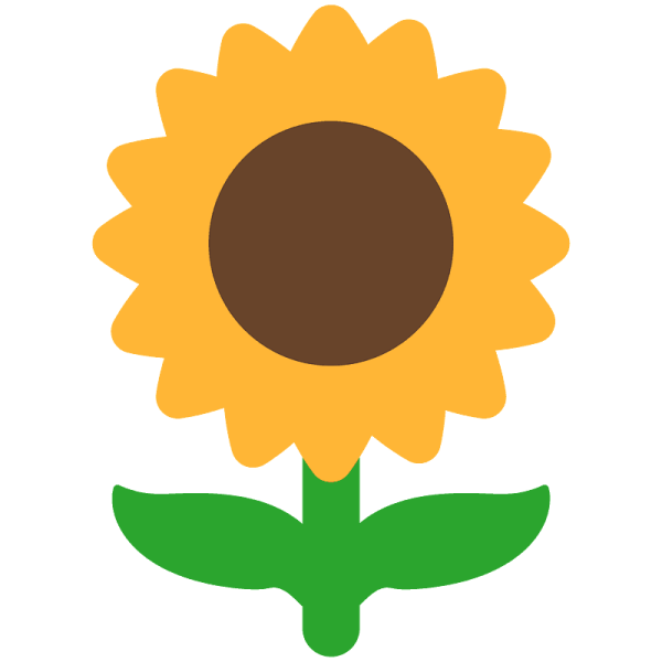 Смайлик подсолнух на прозрачном фоне