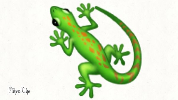 Эмодзи ящерка
