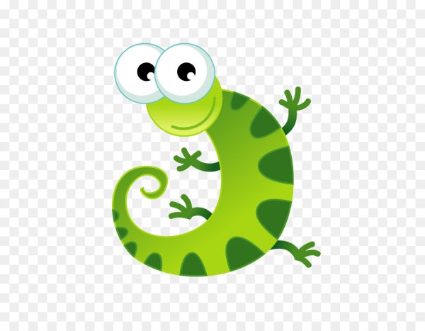 Ящерица мультяшка