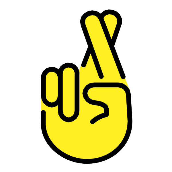 Стикер скрещенные пальцы