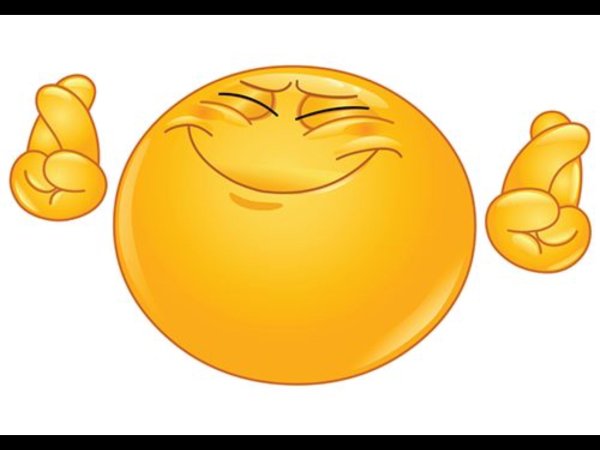 Смайлик скрестить пальцы на удачу