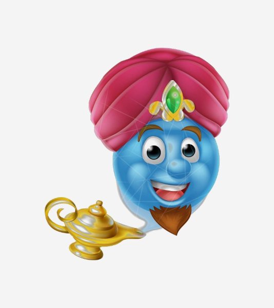 Смайлик Джин из лампы