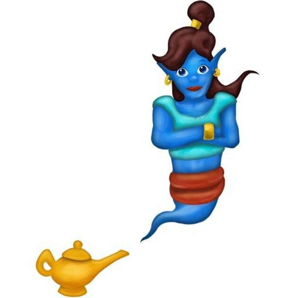 Смайлик Джин из лампы