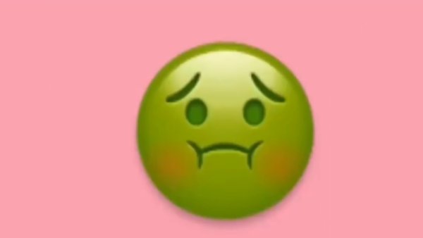 Зеленый смайлик тошнит