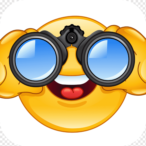 Смайлик с биноклем