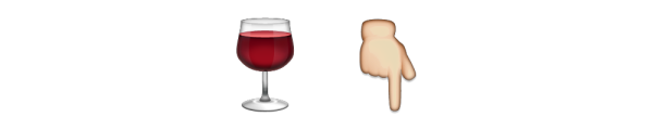 Смайлик с бокалом вина