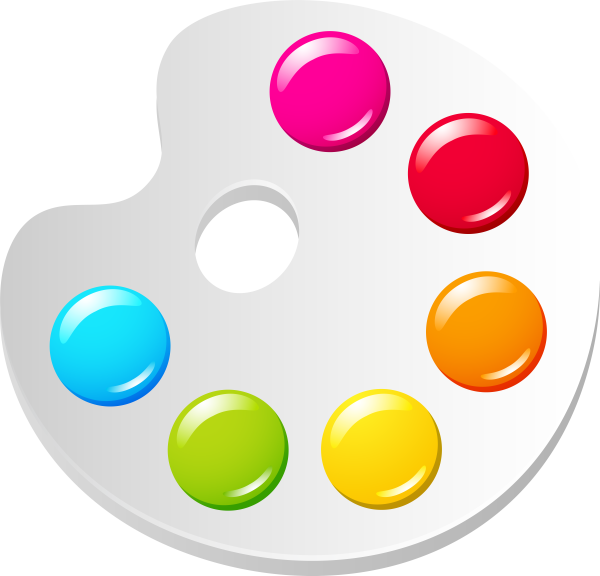 Палитра для красок цветная