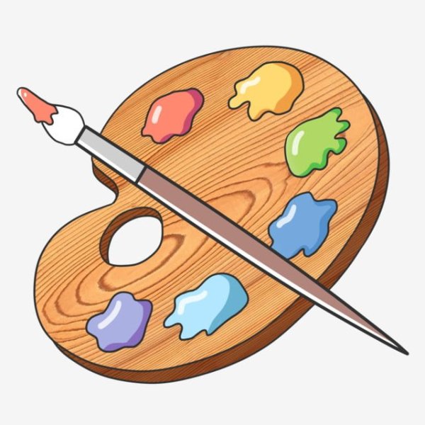 Палитра с кисточкой