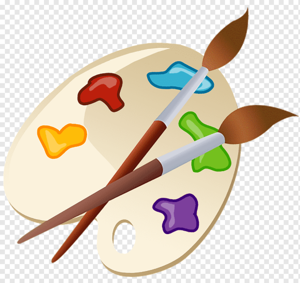 Палитра с кисточкой