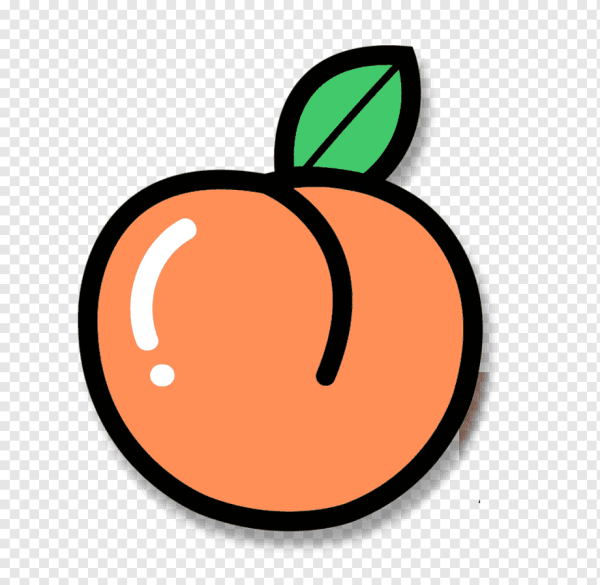 Персик мультяшный