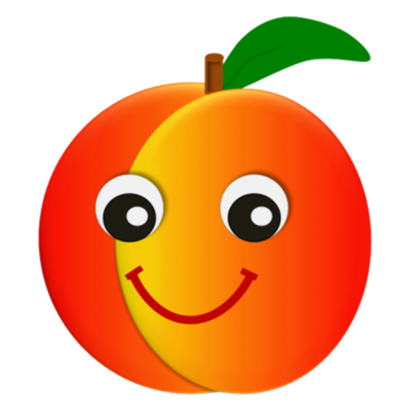 Персик мультяшный