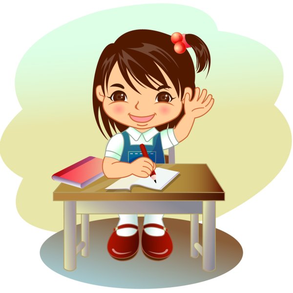 Ученик сидит за партой