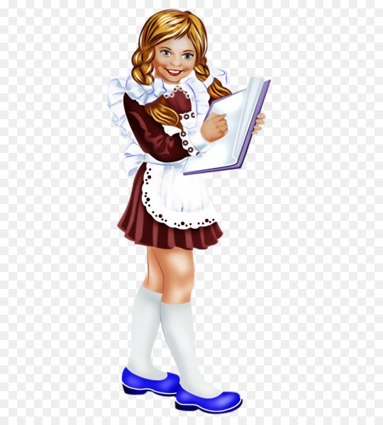 Ученица на прозрачном фоне