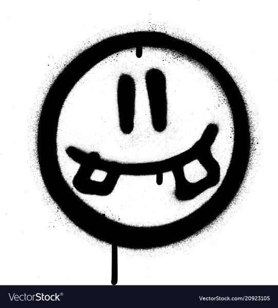 Граффити смайлик с крестиками