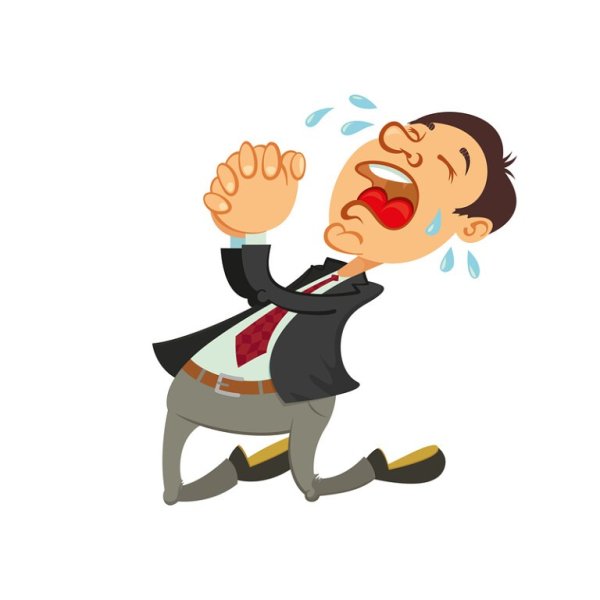 Просит на коленях