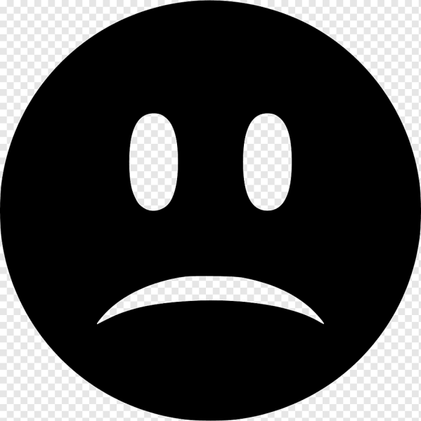 Грустный Смайл на черном фоне