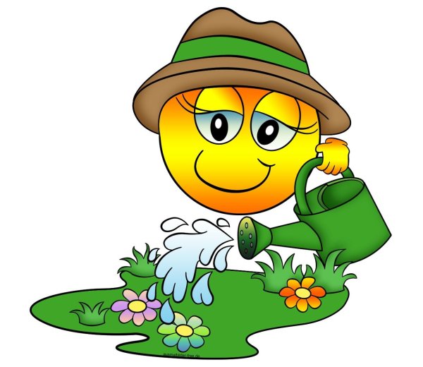 Смайлик трудится