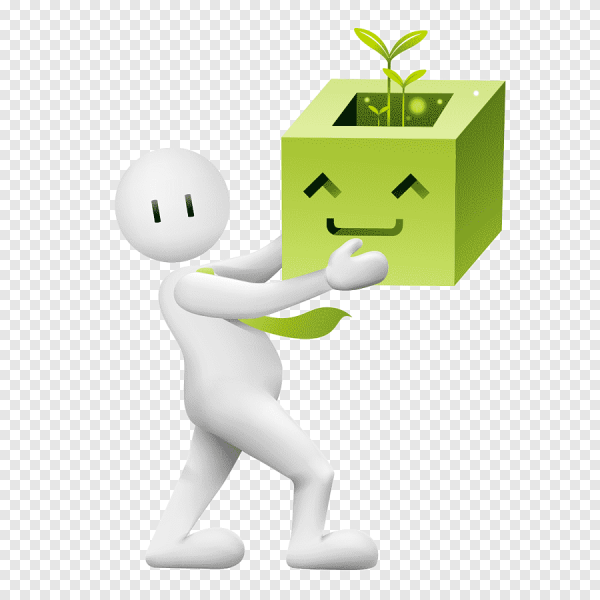 Зелёный коробок смайлик