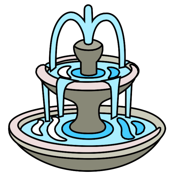 Фонтан без фона