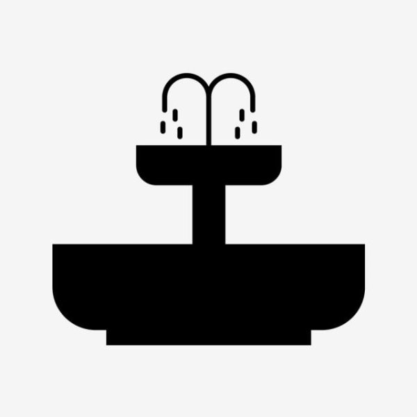 Фонтан на прозрачном фоне