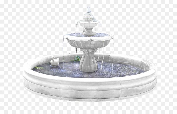 Фонтан воды на прозрачном фоне