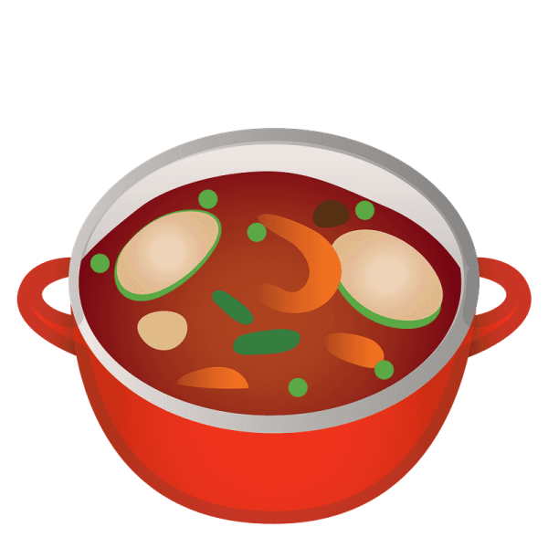 Кастрюля с супом для детей