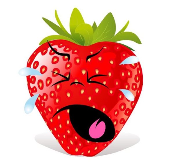 Веселые фрукты клубника