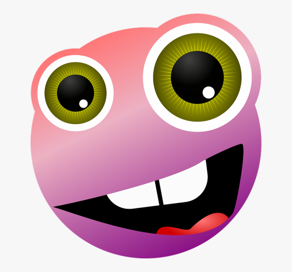 Смайлик с вытаращенными глазами