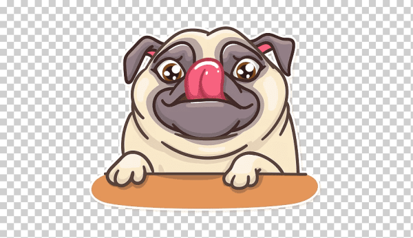 Стикеры ватсап Pug Power