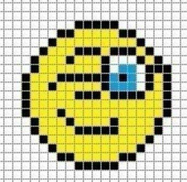 Смайлики из клеточек