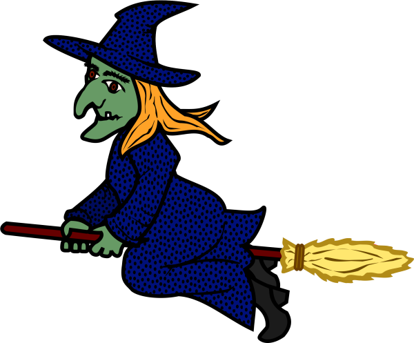 Колдунья на прозрачном фоне
