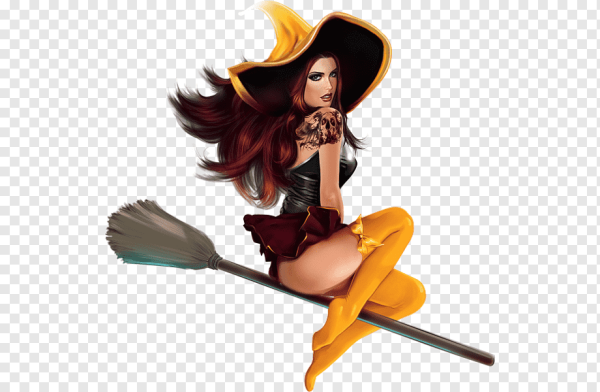 Ведьмочка на метле