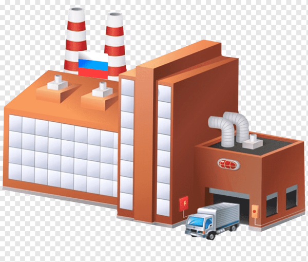 Предприятие на белом фоне