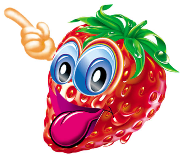 Веселые фрукты клубника