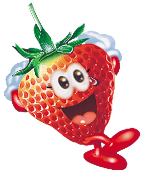 Веселые фрукты клубника