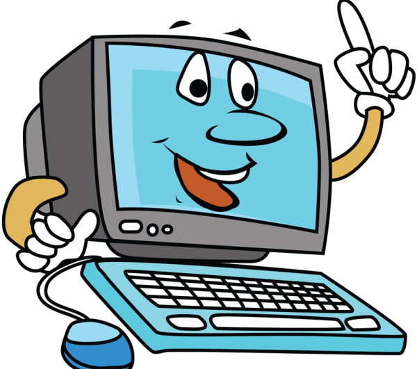 Компьютер мультяшный