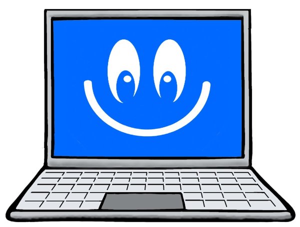 Компьютер с улыбкой