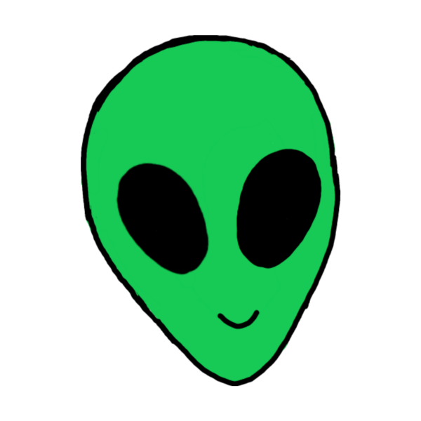 Голова инопланетянина без фона