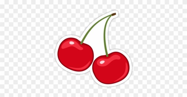 Вишенка на белом фоне