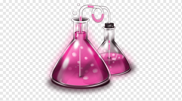 Колба на белом фоне