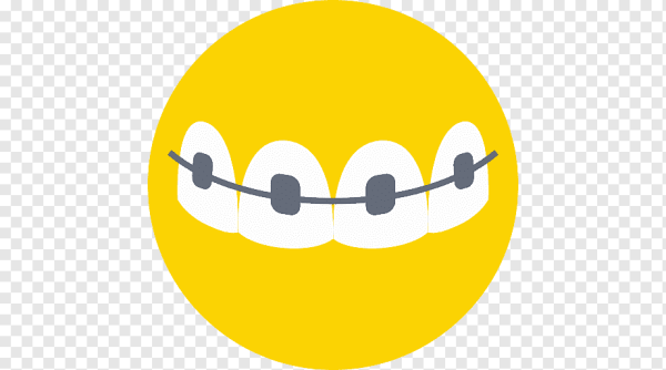 Улыбающийся смайлик с брекетами