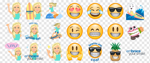 Смайлик с брекетами